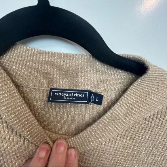 Tan/Gold Cahmere Sweater-Vinyard Vine - Picture 4 of 10